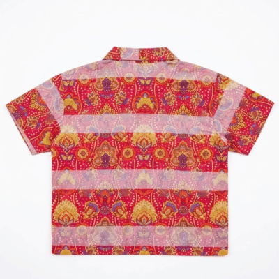 MUSHTAQ - مشتاق - Multi-color Mughal art resort collar shirt. - Image 4
