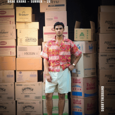 MUSHTAQ - مشتاق - Multi-color Mughal art resort collar shirt. - Image 2